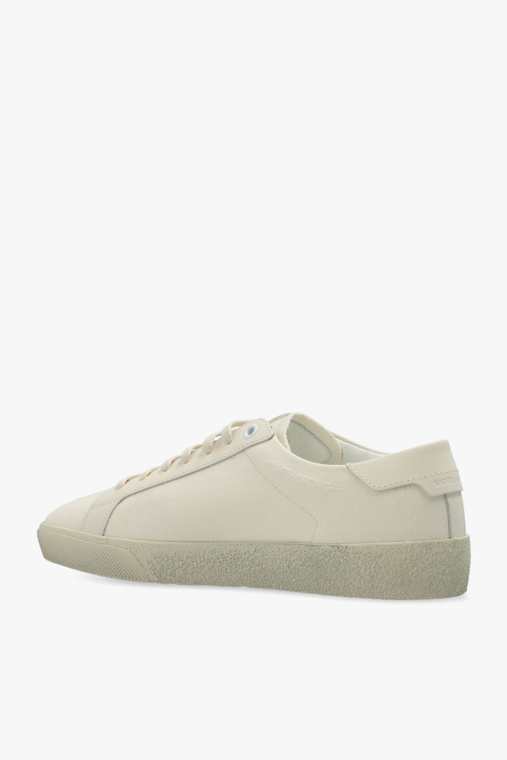 スニーカー SAINT LAURENT Men Sneakers White 611106GUP10 9113 Saint Laurent White Leather Logo Print Low Top Sneaker – LOZURI®
